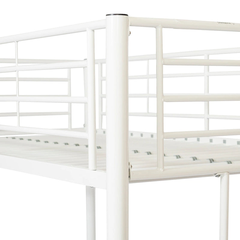 White Metal Classic Twin Loft Bed