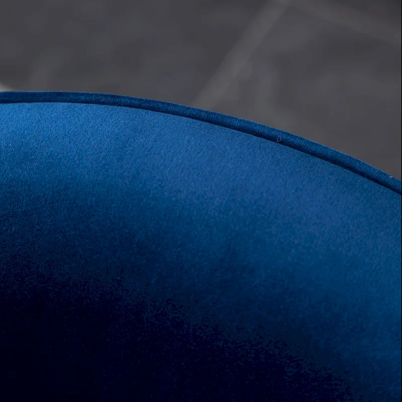Upholstered Velvet Accent Chair with Gold Swivel Base
