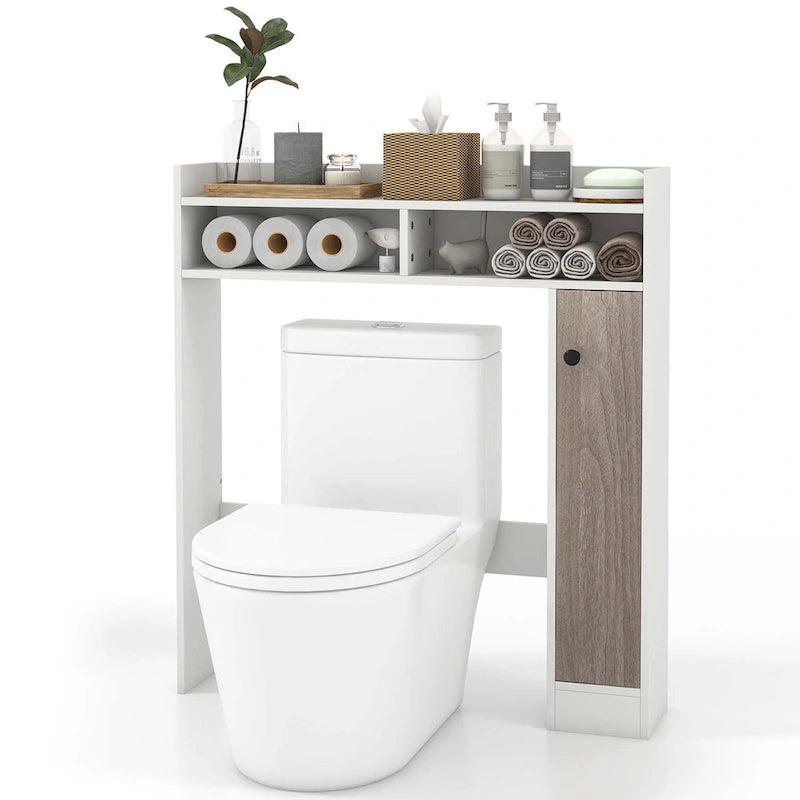 Over-the-Toilet Bathroom Storage Cabinet with 2 Adjustable Shelves