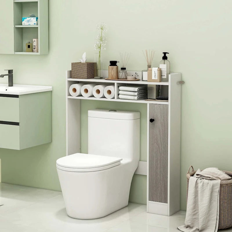 Over-the-Toilet Bathroom Storage Cabinet with 2 Adjustable Shelves