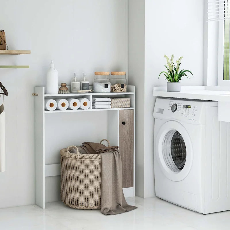 Over-the-Toilet Bathroom Storage Cabinet with 2 Adjustable Shelves