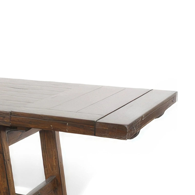 Extendable Mahogany Rectangular Dining Table, 76"-106", Seats 8