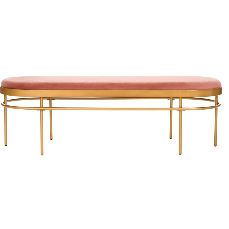 SAFAVIEH Omie Oval Bench - 63 x 22 x 20 - 63Wx22Dx20H