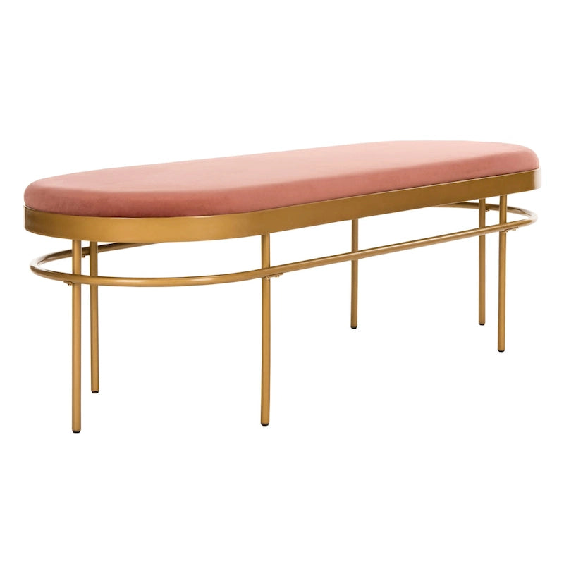 SAFAVIEH Omie Oval Bench - 63 x 22 x 20 - 63Wx22Dx20H