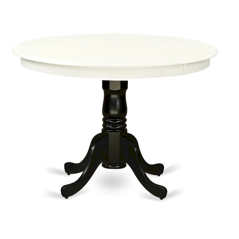 Round Pedestal Dining Table in Asian Hardwood, Multiple Finishes