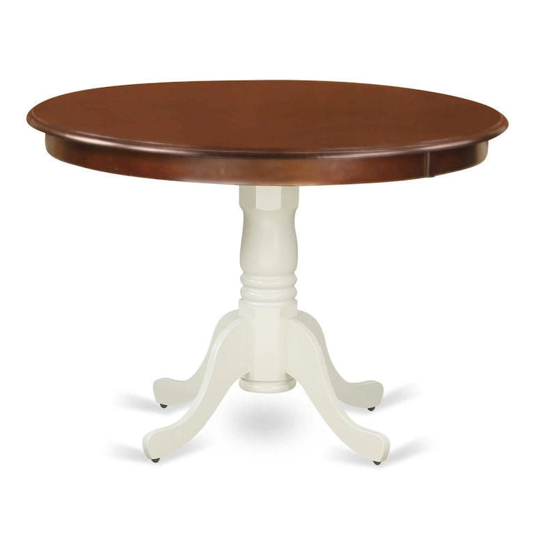 Round Pedestal Dining Table in Asian Hardwood, Multiple Finishes