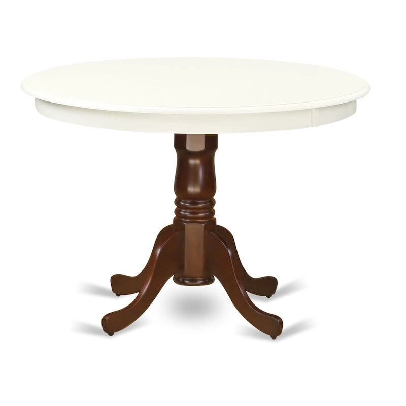 Round Pedestal Dining Table in Asian Hardwood, Multiple Finishes