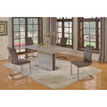 Plush Fabric Cantilever Side Chair with Highlight Stitching, Set of 2