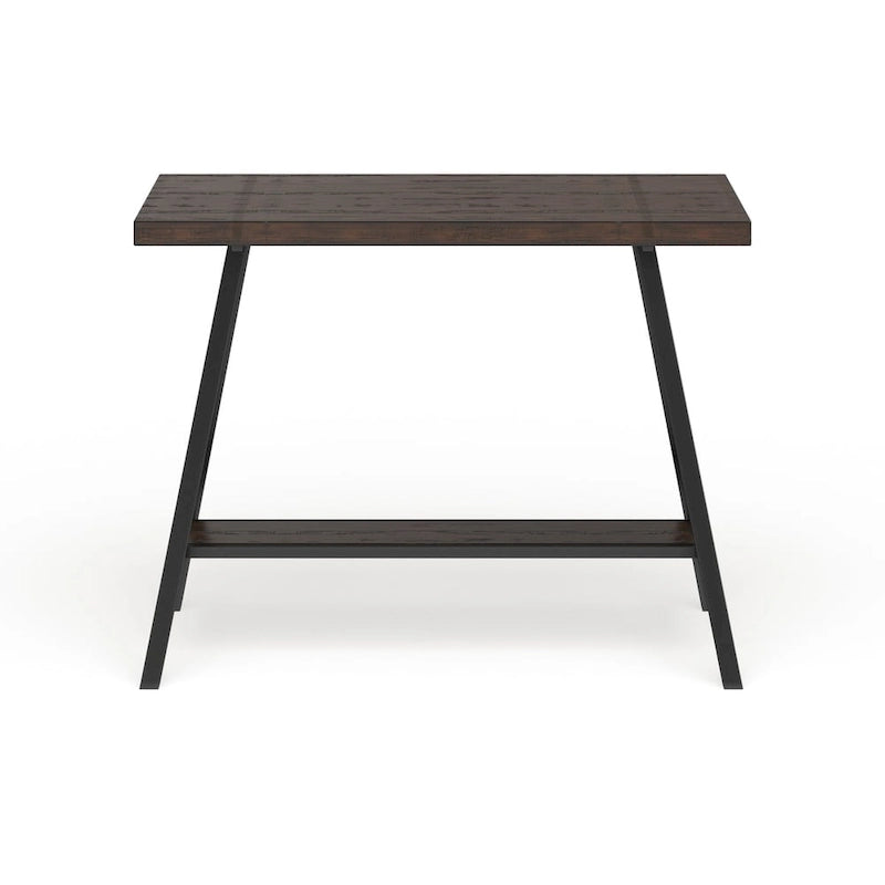 Industrial Weathered Oak 47" Counter Height Table with Metal Legs