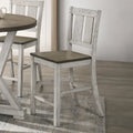 Rustic Wood Counter Height Chairs, Set of 2