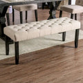 Rustic Tufted 48" Upholstered Dining Bench