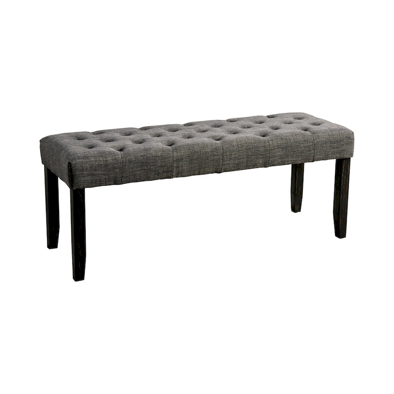 Rustic Tufted 48" Upholstered Dining Bench