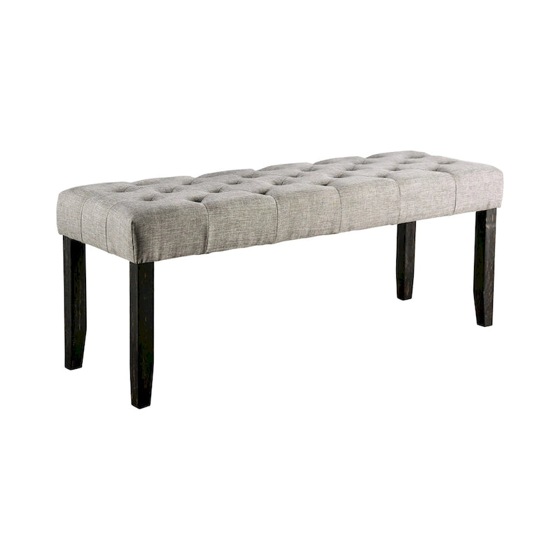 Rustic Tufted 48" Upholstered Dining Bench
