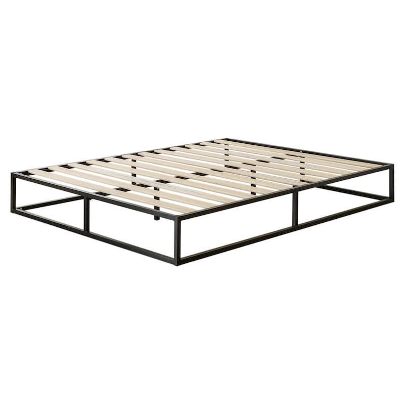 Metal Platform Queen Bed Frame, 10-Inch, Black