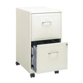 Pearl White 2-Drawer Mobile File Cabinet, Under-Desk