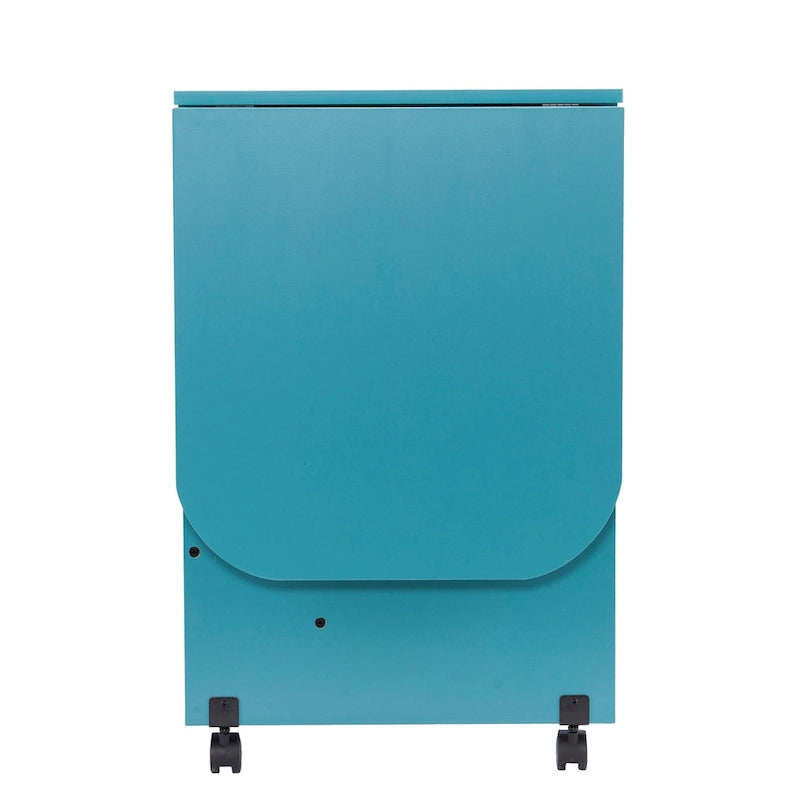 Expandable Rolling Sewing Table / Craft Station in Turquoise