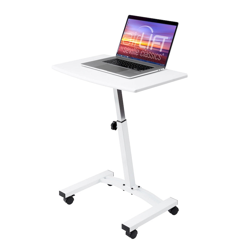 Height Adjustable Mobile Laptop Desk Cart with Locking Wheels