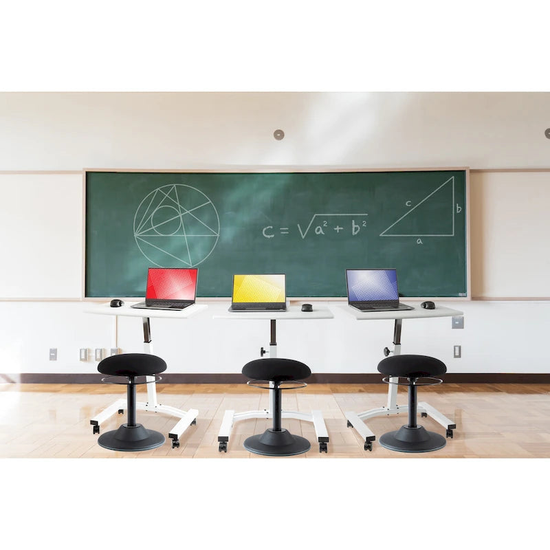 Height Adjustable Mobile Laptop Desk Cart with Locking Wheels