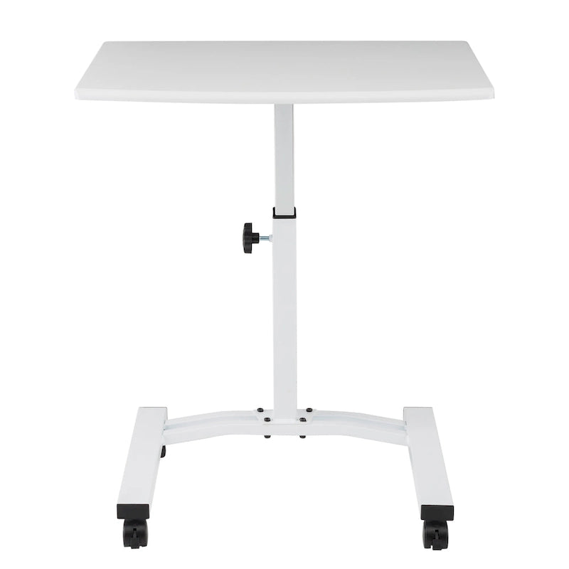 Height Adjustable Mobile Laptop Desk Cart with Locking Wheels