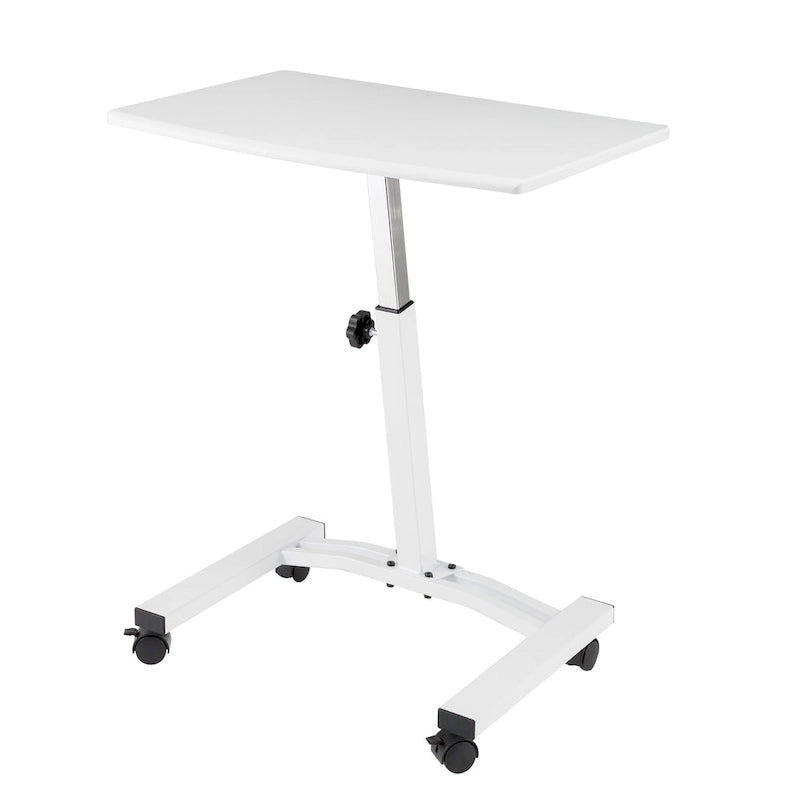 Height Adjustable Mobile Laptop Desk Cart with Locking Wheels