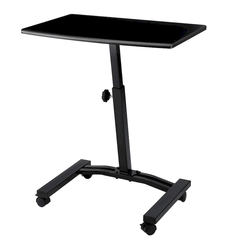 Height Adjustable Mobile Laptop Desk Cart with Locking Wheels