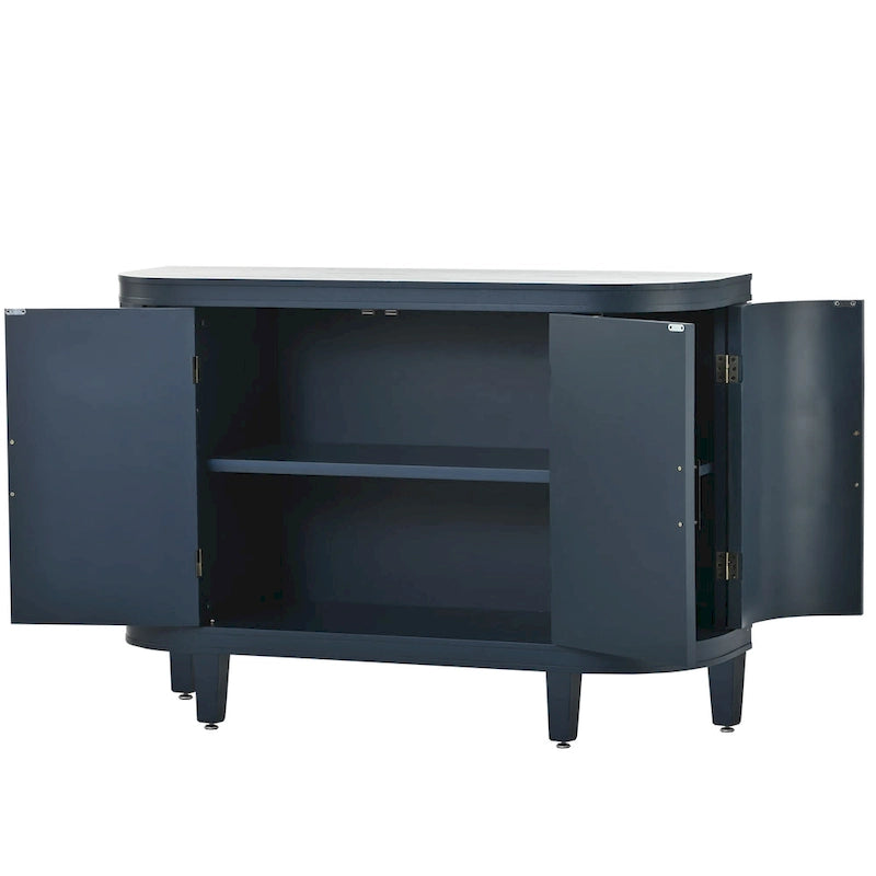 Wood Accent Storage Cabinet Sideboard with 4 Doors