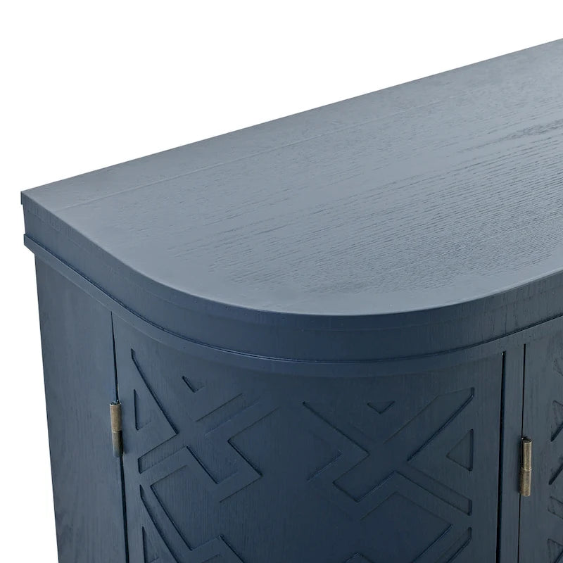 Wood Accent Storage Cabinet Sideboard with 4 Doors