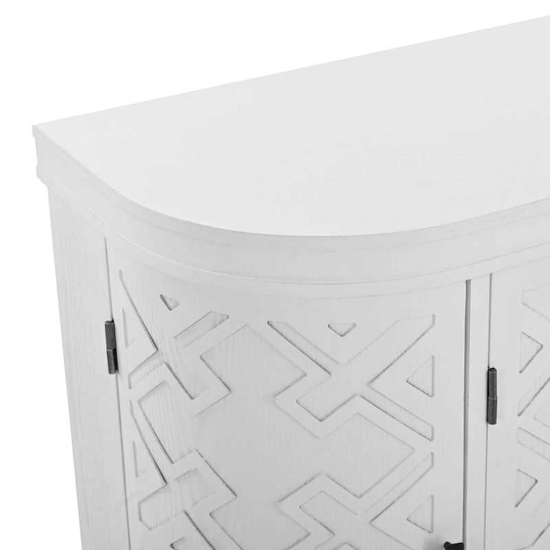 Wood Accent Storage Cabinet Sideboard with 4 Doors