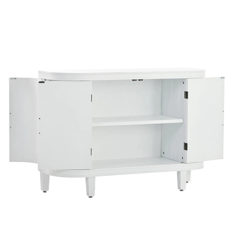 Wood Accent Storage Cabinet Sideboard with 4 Doors