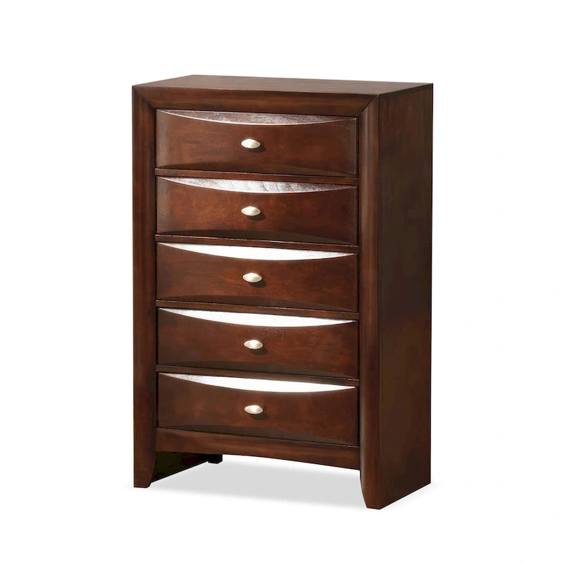 Traditional 5-Drawer Solid Wood Chest